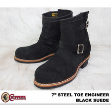 CHIPPEWA 7" STEEL TOE ENGINEER BLACK SUEDE 1901M70画像