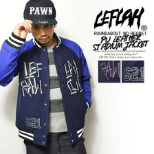 LEFLAH PU-LEATHER STADIUM JACKET画像