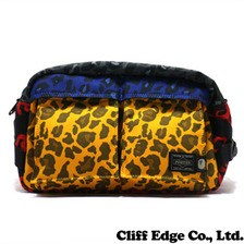 A BATHING APE &times; PORTER LEOPARD CRAZY WAIST BAG 1A83-182-965画像