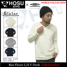 HOSU × UMBRO Boa Fleece L/S V-Neck HOS3498A画像