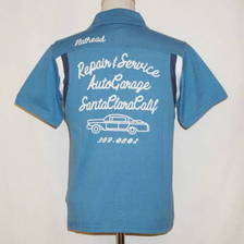 THE FLAT HEAD TNP-01W ボーリングポロシャツ01W画像