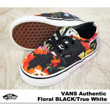 VANS TODDLER Authentic (Floral) Black/True White VN-0XFXE08画像