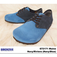 BIRKENSTOCK Maine Navy/Riviera 672171画像