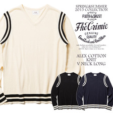 CRIMIE ALEX COTTON KNIT V NECK LONG C1E1-KN01画像