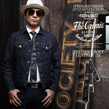 CRIMIE THUNDERBOLT LEATHER TIE C1E1-AC13画像