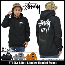 STUSSY 8 Ball Shadow Hooded Sweat 1923470画像