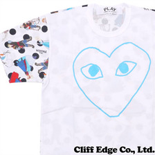 PLAY COMME des GARCONS × アナと雪の女王 SAX HEART TEE WHITExSAX画像