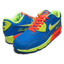 NIKE AIR MAX 90 GS p.blu/volt-hyper crimson 307793-410画像