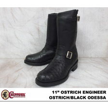 CHIPPEWA 11" ENGINEER BOOT 27893 OSTRICH/BLACK ODESSA画像