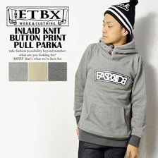 ETBX INLAID KNIT BOX LOGO PRINT PULL PARKA画像