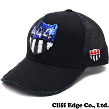 YOSHINORI KOTAKE DESIGN 444ロゴ メッシュキャップ BLACKxBLUExWHITE画像