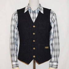 THE FLAT HEAD CMV-01W コットンメルトンベスト01W画像