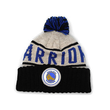 Mitchell & Ness GOLDEN STATE WARRIORS CUFFED KINIT BEANIE OATMEALxBLACK CNFMNGSW028画像