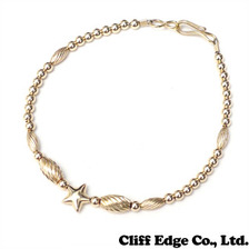 THE BINGO BROTHERS ゴールドツイスト スモールパイプ スターブレスレット GOLD画像