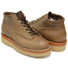 NICKS BOOTS OXFORD LACE TO TOE 4inch NATURAL CHROME EXCEL LEATHER #2021 VIBRAM SOLE (SAND)画像
