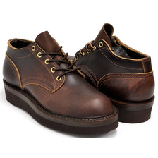 NICKS BOOTS OXFORD LACE TO TOE 3inch BROWN DOMAINE (ANAFLEX) LEATHER #2021 VIBRAM SOLE (BROWN)画像