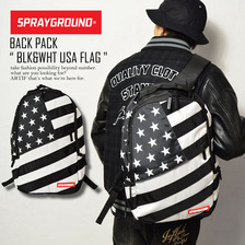 SPRAYGROUND BACK PACK &ldquo;BLK&WHT USA FLAG&rdquo;画像