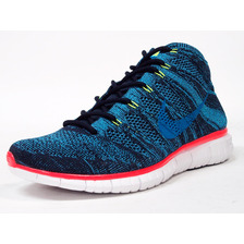 NIKE FREE FLYKNIT CHUKKA "LIMITED EDITION for NSW BEST" BLU/YEL/ORG/WHT 639700-401画像