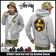 STUSSY Gold Dot Full Zip Hooded Sweat 1973473画像