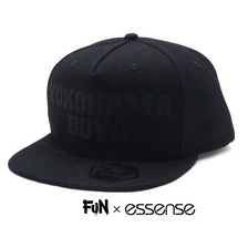 FUN x 7UNION essense EXCLUSIVE YOKOHAMA BOYS SNAPBACK BLACKOUT画像