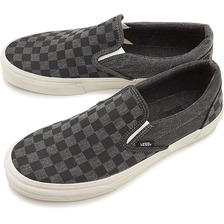 VANS CLASSICS CLASSIC SLIP-ON(OVERWASHED)BLACK/CHECKER VN-0ZMRFIX画像