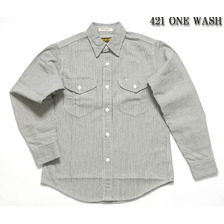 SUGAR CANE Made in U.S.A. L/S WORK SHIRT HICKORY STRIPE SC26763画像