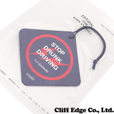 Fragment Design &times; retaW &times; TxT Garage STOP DRUNK DRIVING Fragrance Car Tag NAVYxRED画像