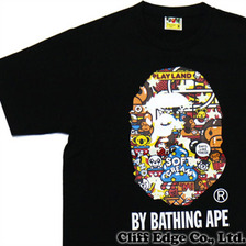 A BATHING APE MILO PLAY LAND BY BATHING TEE  BLACK 1B30-110-042画像