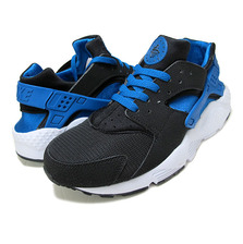 NIKE HUARACHE RUN GS blk/lyon blu-wht-wht 654275-005画像