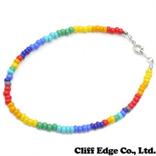 THE BINGO BROTHERS カラフルビーズアンクレット 太 RAINBOW画像