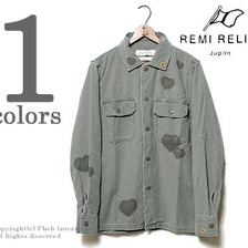 REMI RELIEF ハートステンシル ミリタリーシャツ RN1516-9010画像