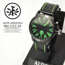 ALIVE ATHLETICS BIG CITY 39 BLACK-GREEN画像