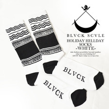BLACK SCALE HOLIDAY HELLDAY SOCKS WHITE BSHCQ14AW054画像
