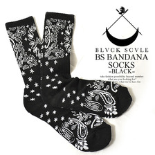 BLACK SCALE BS BANDANA SOCKS BLACK BSFA14AC08画像