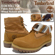 Timberland ICON ROLL TOP Fabric And Fabric Wheat Nubuck with Stripes 6721B画像