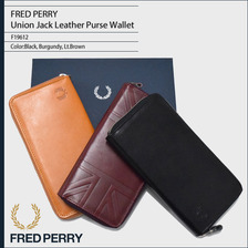 FRED PERRY Union Jack Leather Purse Wallet JAPAN LIMITED F19612画像