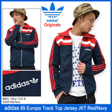 adidas 89 Europa Track Top Jersey JKT Red/Navy Originals S18698画像