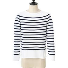 Letroyes SERGE-BASQUE KNIT STRIPE Latte x Marine LT901-ES02画像