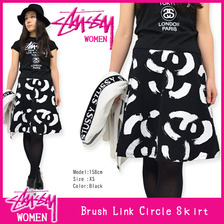 STUSSY WOMEN Brush Link Circle Skirt 214232画像