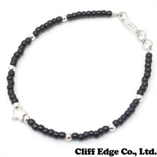 THE BINGO BROTHERS ビーズxシルバービーズ スターブレスレット BLACK画像