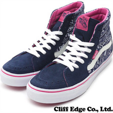 X-girl &times; VANS SK8-HI DRAWING LOGOS NAVY画像