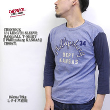 CHESWICK 3/4 LENGTH SLEEVE BASEBALL T-SHIRT 「Phillipsburg KANSAS」 CH66871画像