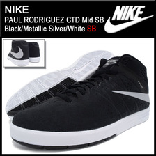 NIKE PAUL RODRIGUEZ CTD MID SB Black/Metallic Silver/White SB 705181-001画像
