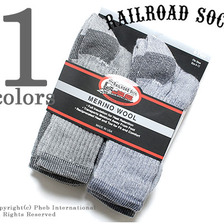 RAILROAD SOCK "6P MERINO WOOL" MEN'S 6 PAIR BAND 2966画像