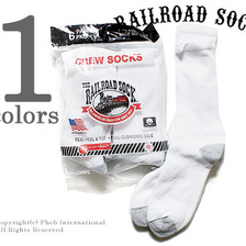 RAILROAD SOCK "6P CREW HEEL&TOE GRY" MEN'S 6 PAIR CREW-GREY HEEL&TOE 6090画像