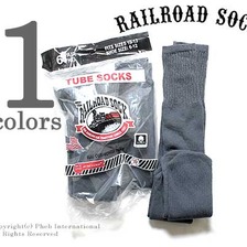 RAILROAD SOCK "6P TUBE DARK GRY" MEN'S 6 PAIR TUBE-DARK GREY 6076画像