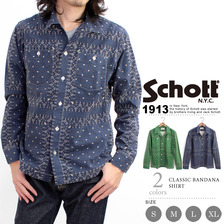 Schott CLASSIC BANDANA SHIRT 3155018画像