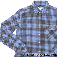 RHC Ron Herman CHECK FLANNEL L/S SHIRT BLUE画像