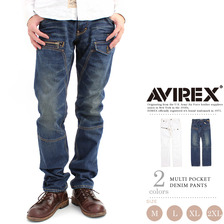 TYPE BLUE by AVIREX MULTI POCKET DENIM PANTS 6156054画像
