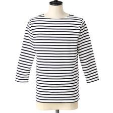 GOLD 3/4 SLEEVE BOAT NECK BORDER SWEAT GL66914画像